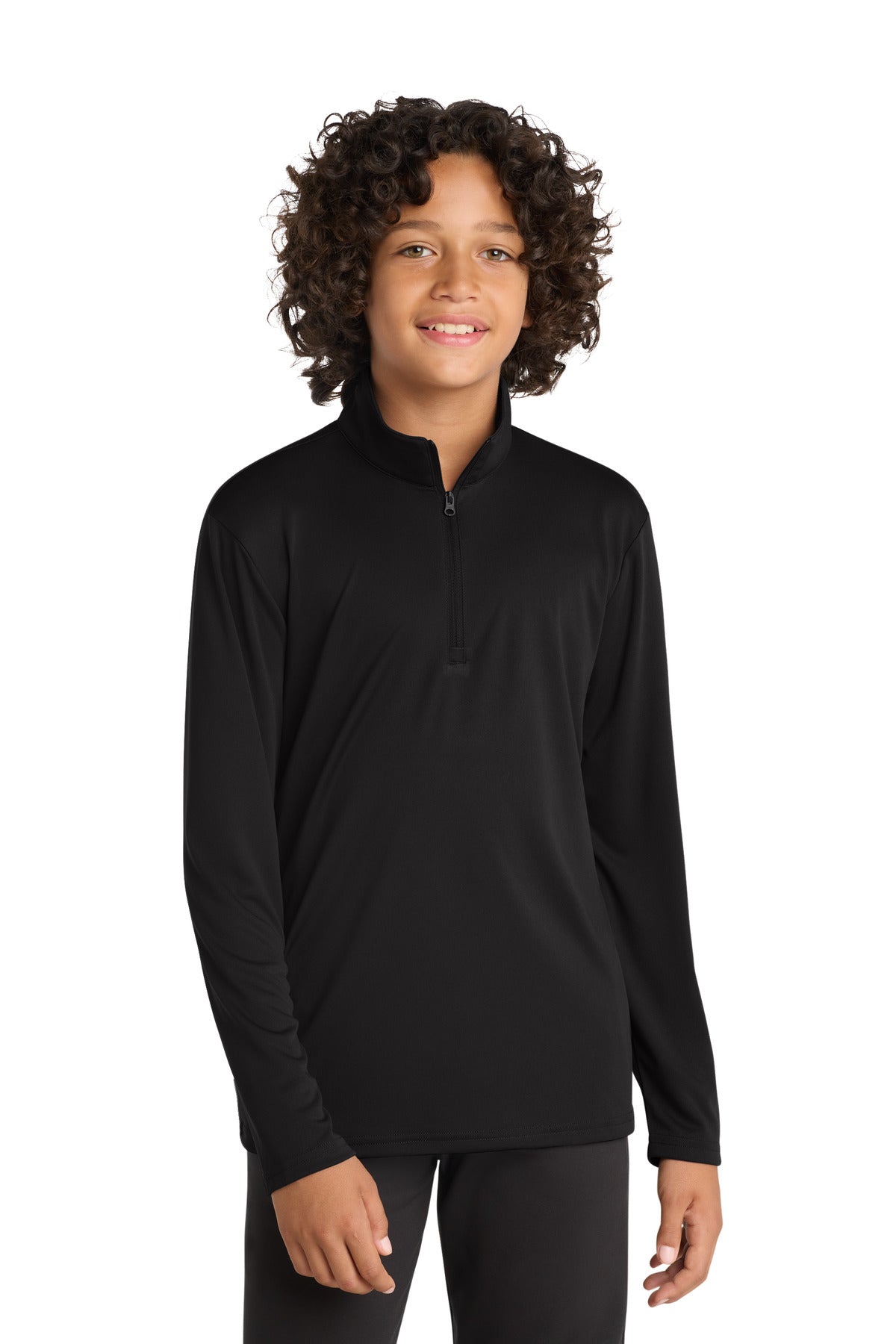 Custom Black PosiCharge Competitor 1/4-Zip Pullover YST357, personalized by SanCanDo Swag in Argyle, TX