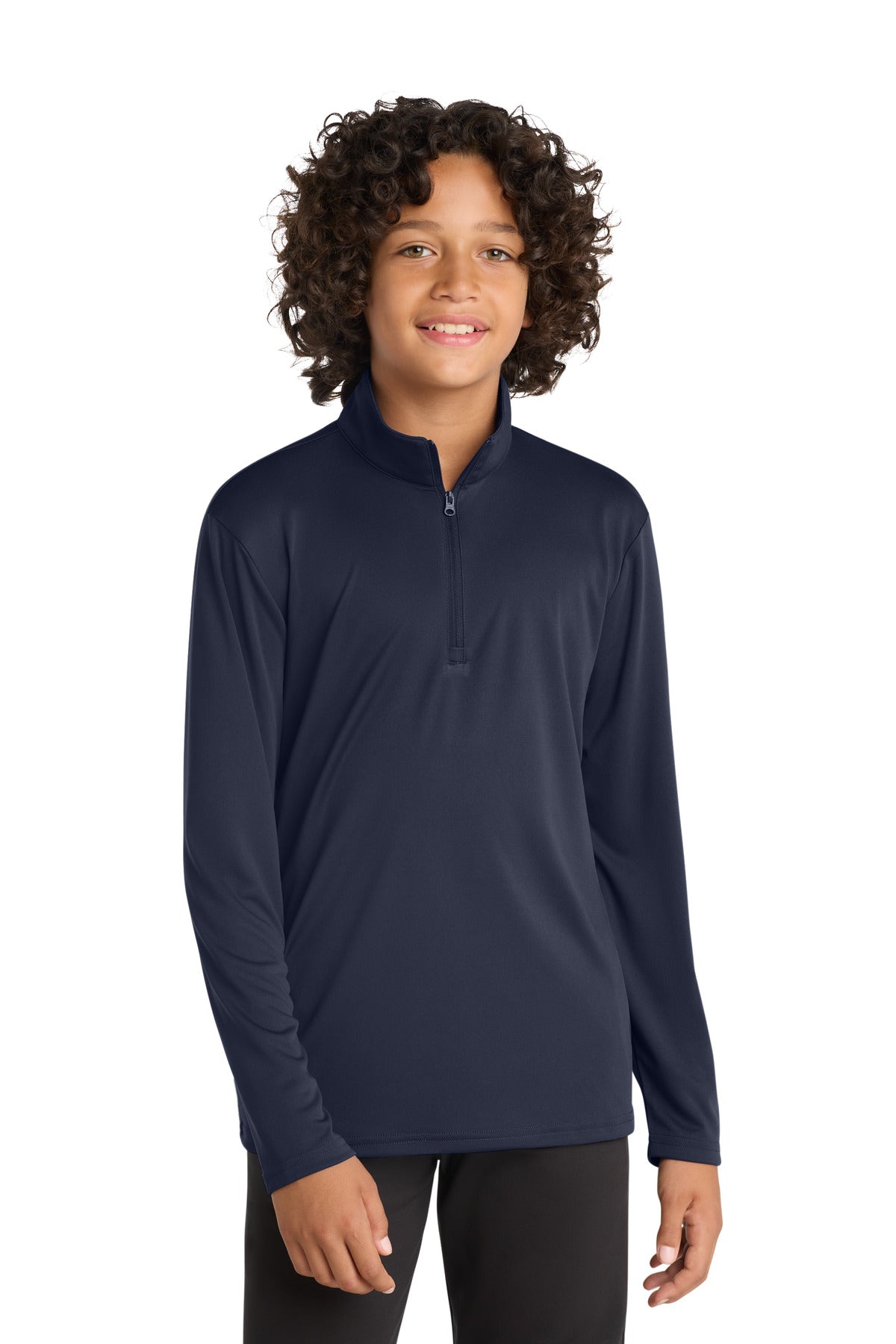Custom True Navy PosiCharge Competitor 1/4-Zip Pullover YST357, personalized by SanCanDo Swag in Argyle, TX