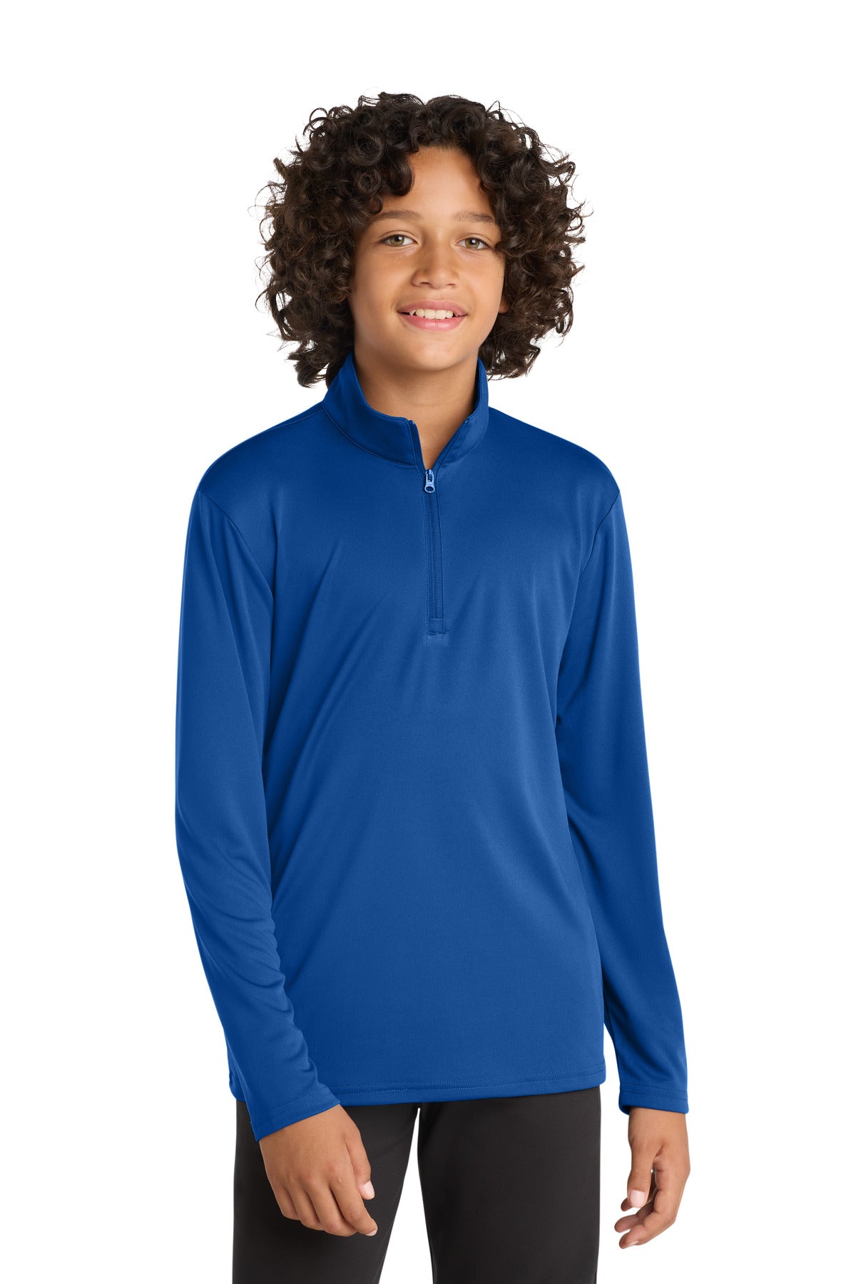 Custom True Royal PosiCharge Competitor 1/4-Zip Pullover YST357, personalized by SanCanDo Swag in Argyle, TX