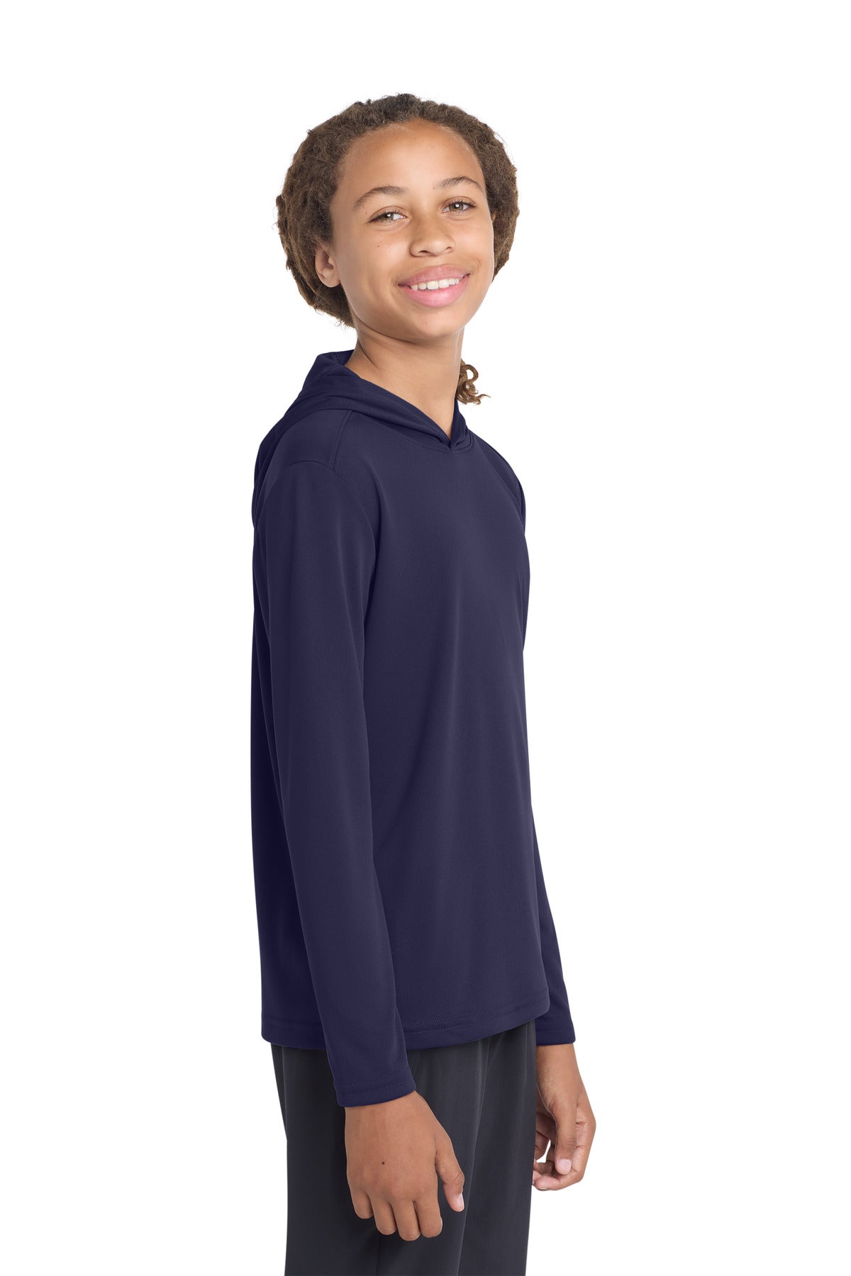 Custom True Navy PosiCharge Competitor Hooded Pullover YST358, personalized by SanCanDo Swag in Argyle, TX