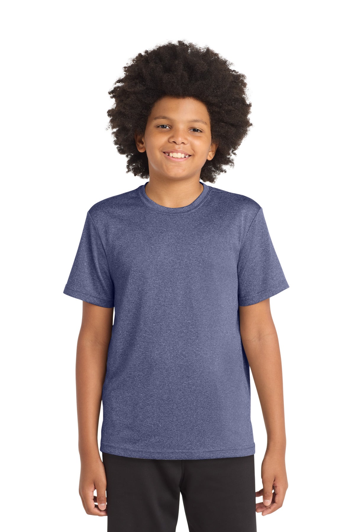 Custom True Navy Heather Youth Heather Contender Tee YST360, personalized by SanCanDo Swag in Argyle, TX