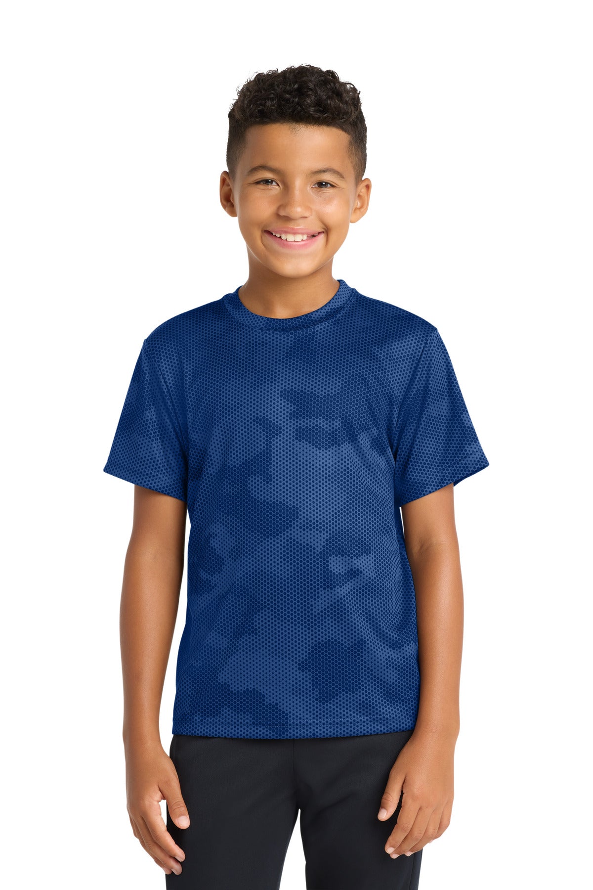 Custom True Royal Youth CamoHex Tee YST370, personalized by SanCanDo Swag in Argyle, TX