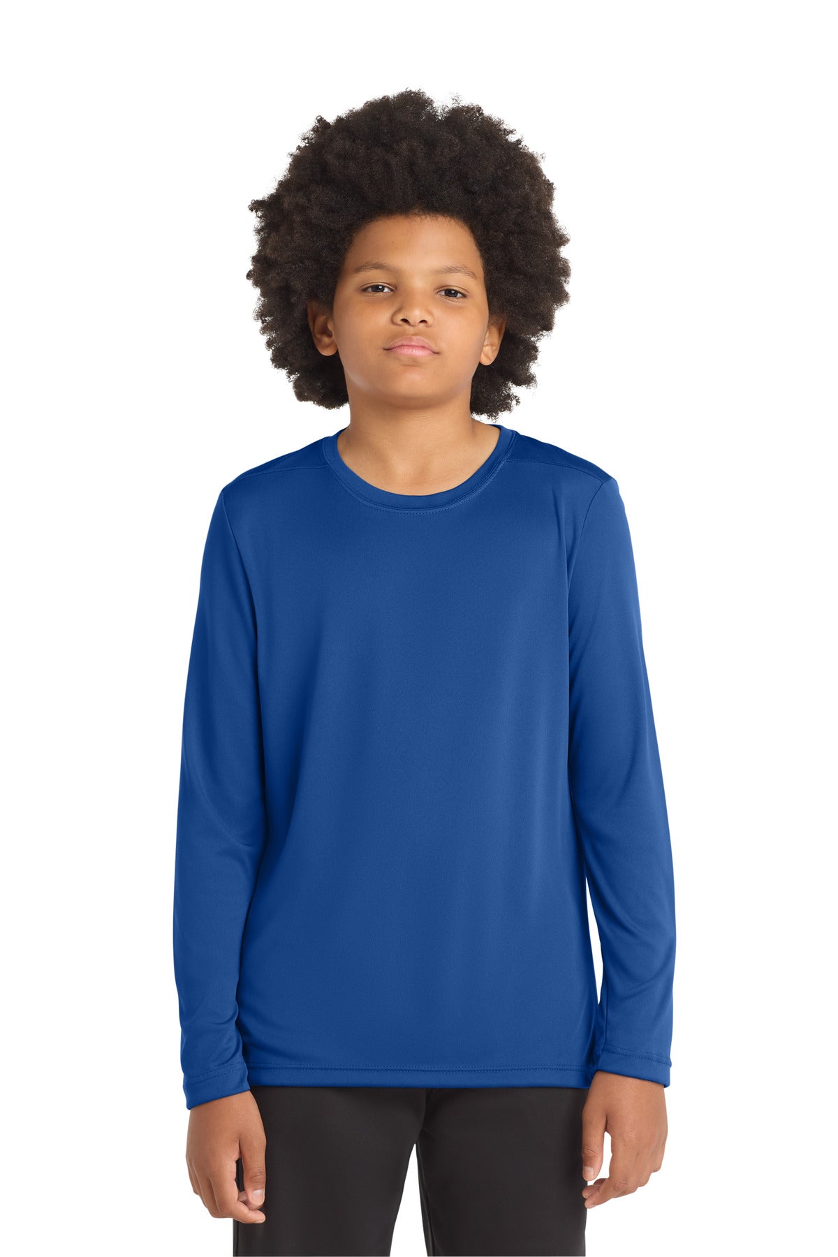 Custom True Royal Youth Posi-UV Pro Long Sleeve Tee YST420LS, personalized by SanCanDo Swag in Argyle, TX