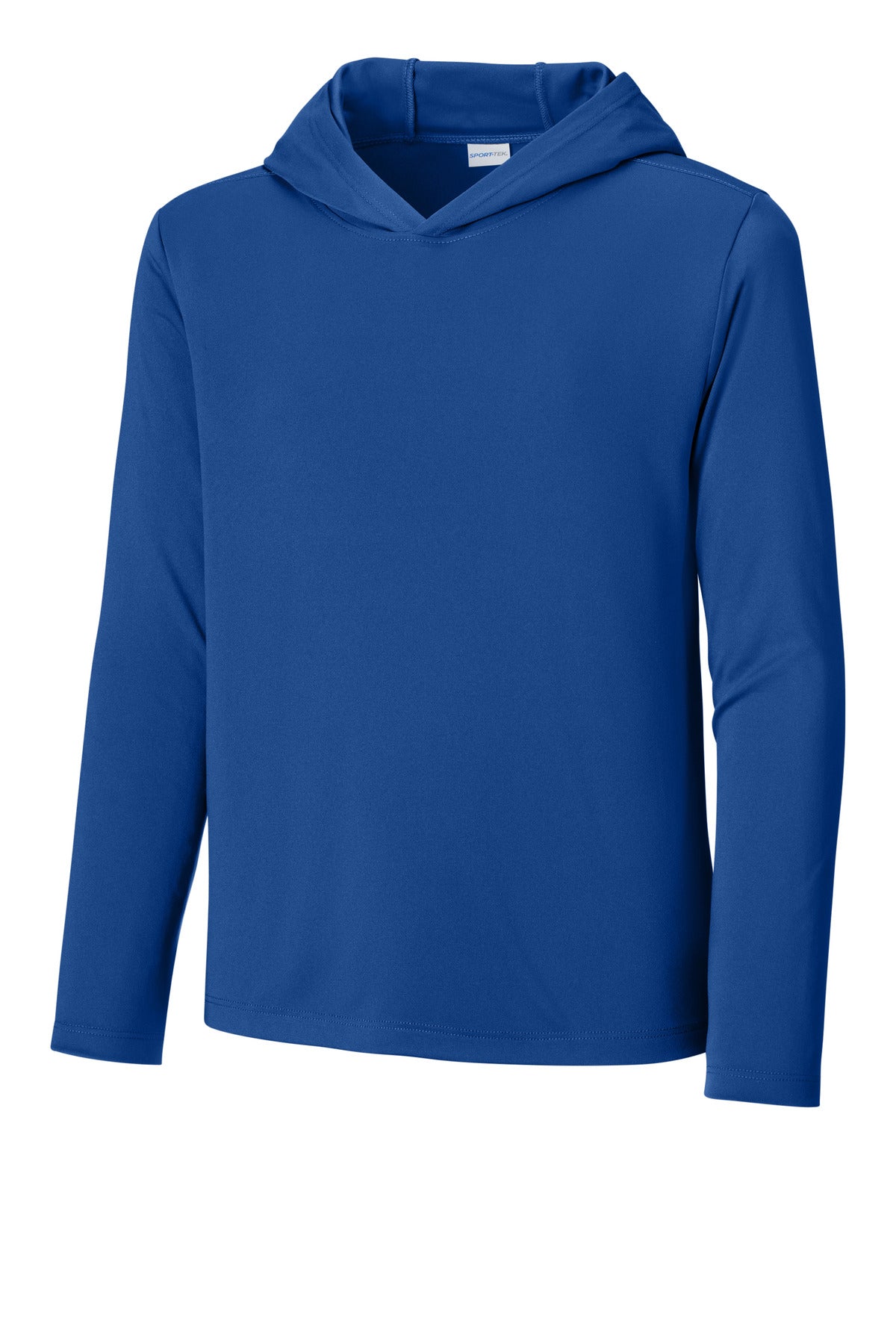 Custom True Royal Youth Posi-UV Pro Long Sleeve Hoodie YST420LSH, personalized by SanCanDo Swag in Argyle, TX