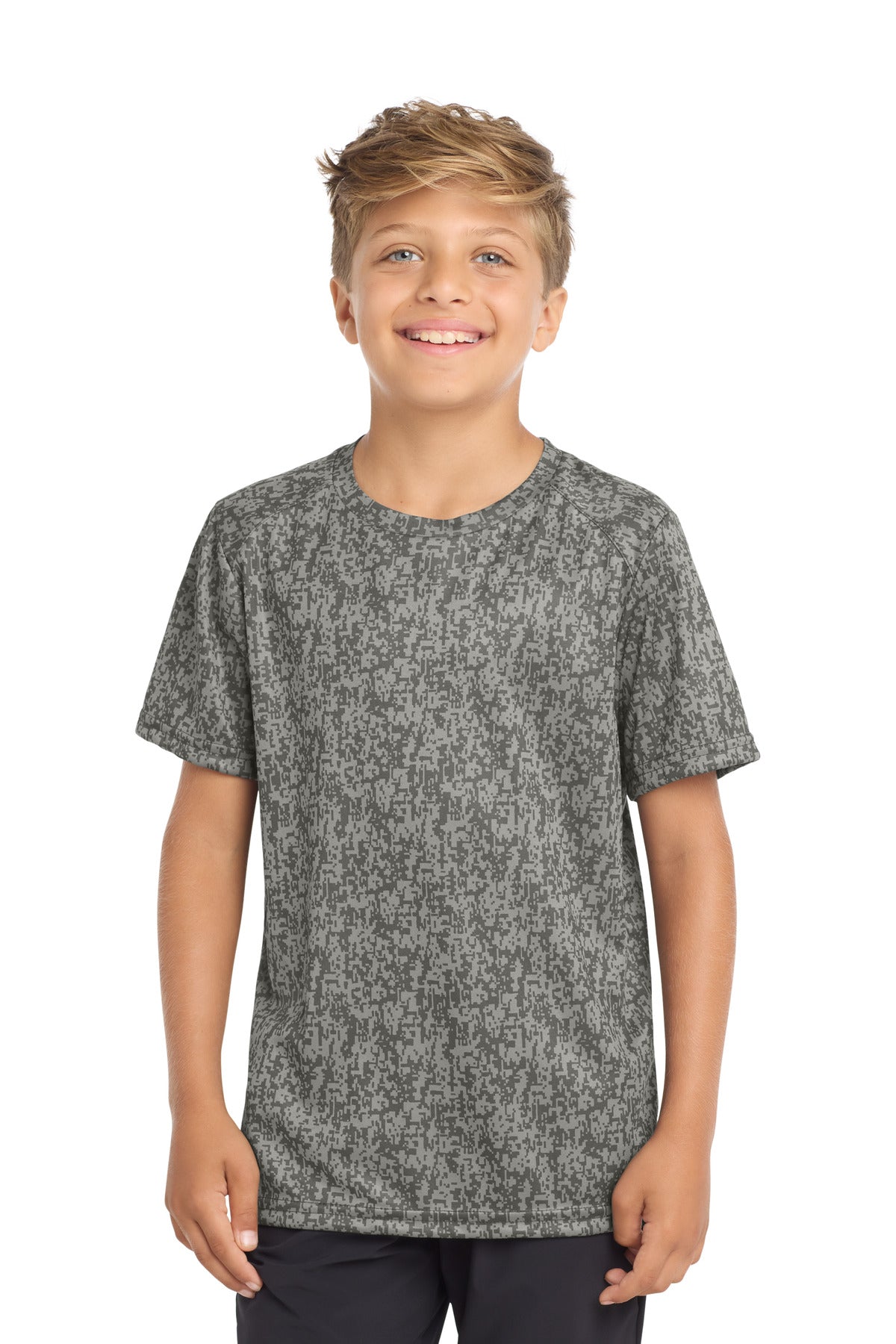 Custom Grey Concrete Youth Digi Camo Tee YST460, personalized by SanCanDo Swag in Argyle, TX