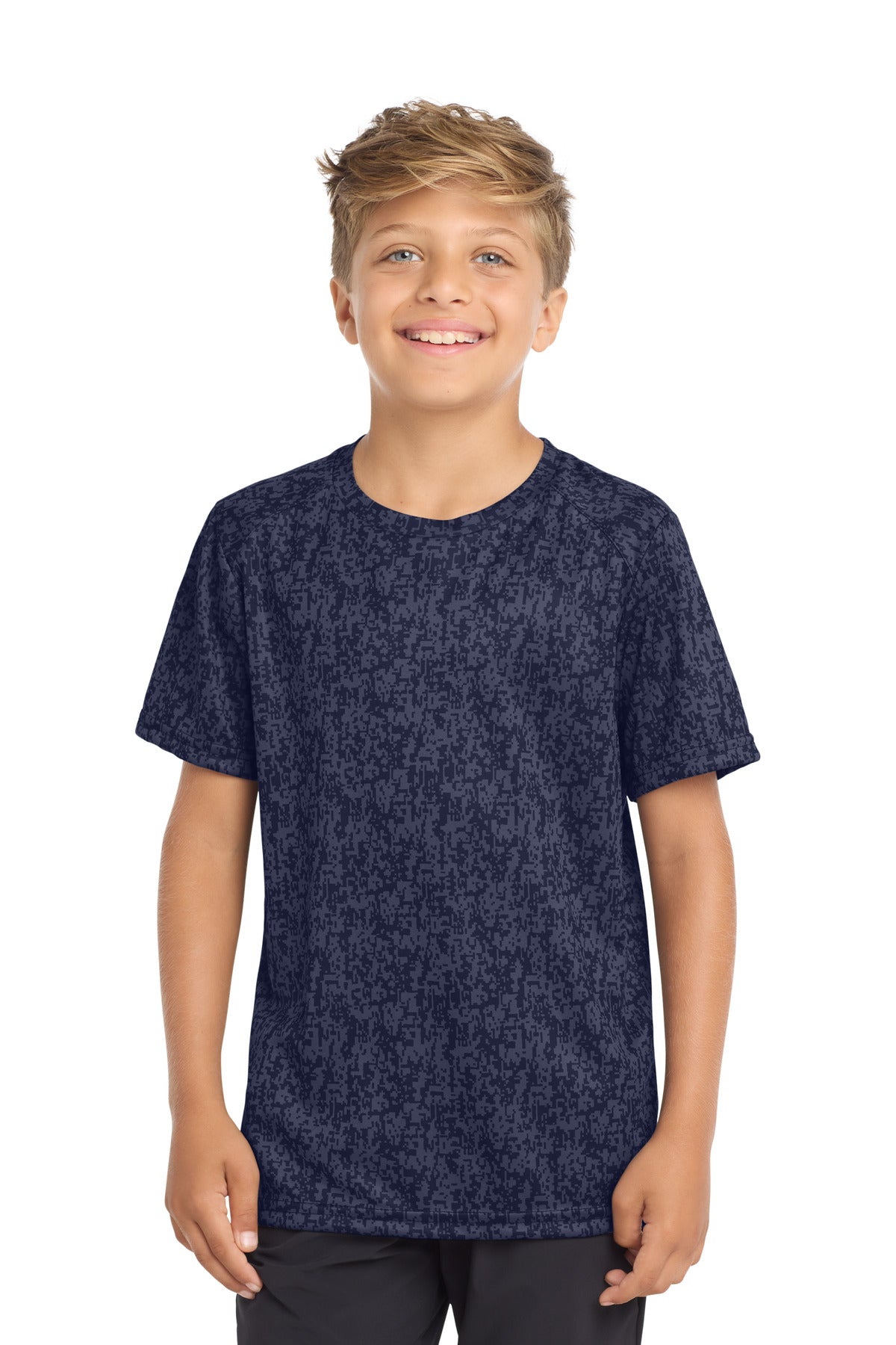 Custom True Navy Youth Digi Camo Tee YST460, personalized by SanCanDo Swag in Argyle, TX