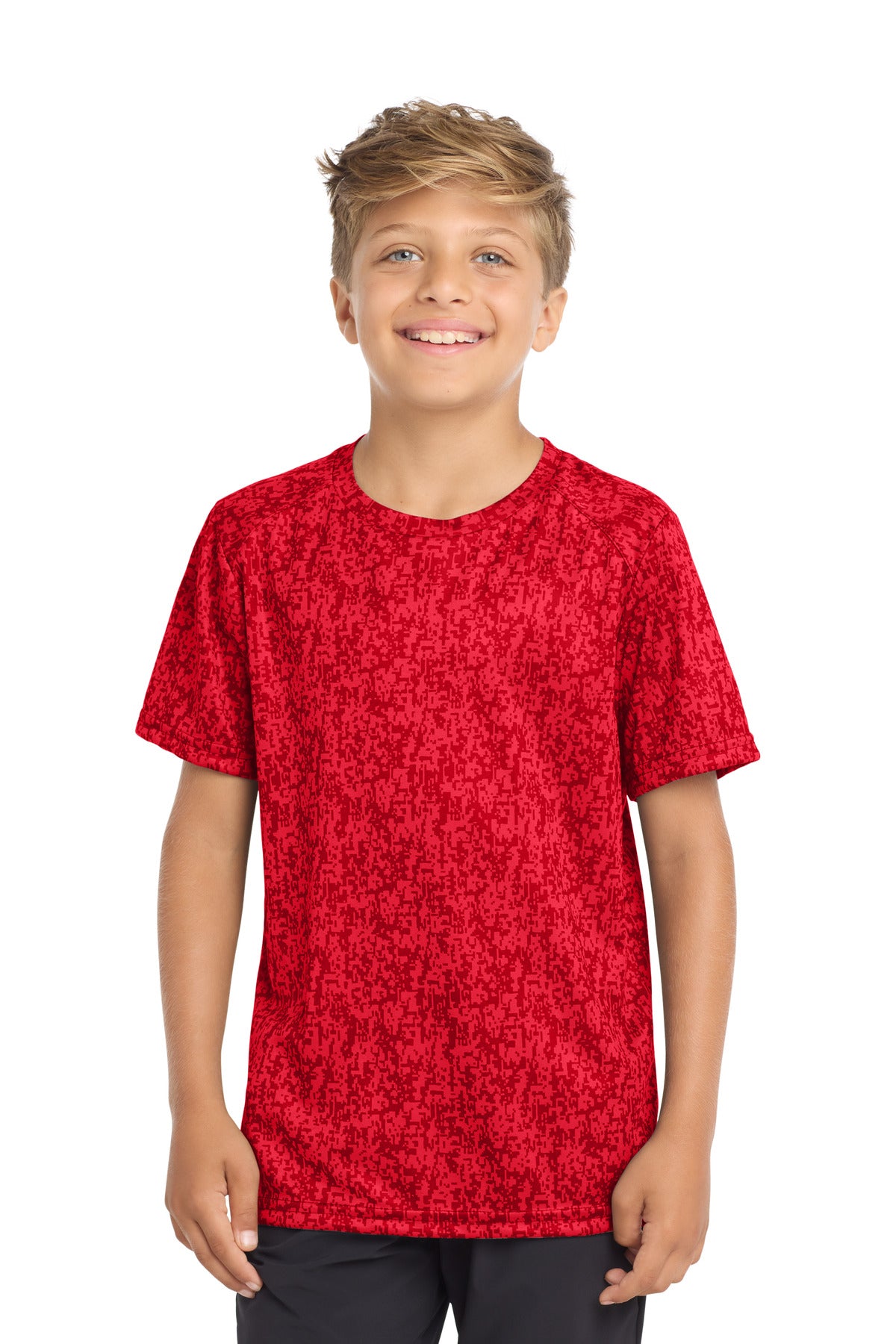 Custom True Red Youth Digi Camo Tee YST460, personalized by SanCanDo Swag in Argyle, TX
