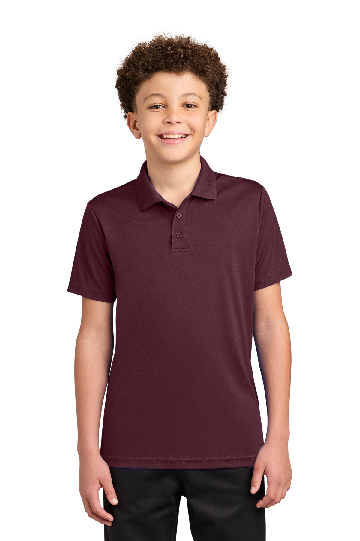 Custom Maroon Youth Competitor Polo YST550, personalized by SanCanDo Swag in Argyle, TX