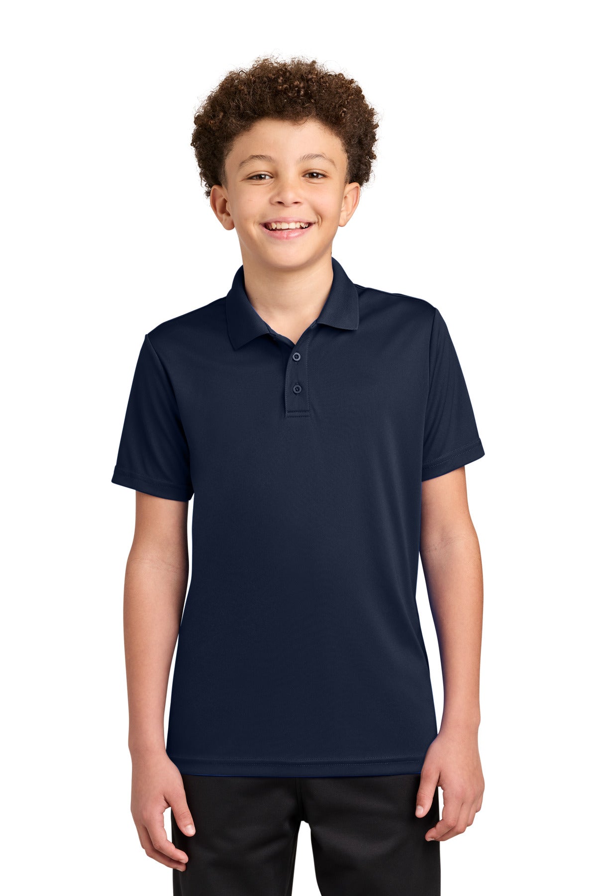 Custom True Navy Youth Competitor Polo YST550, personalized by SanCanDo Swag in Argyle, TX