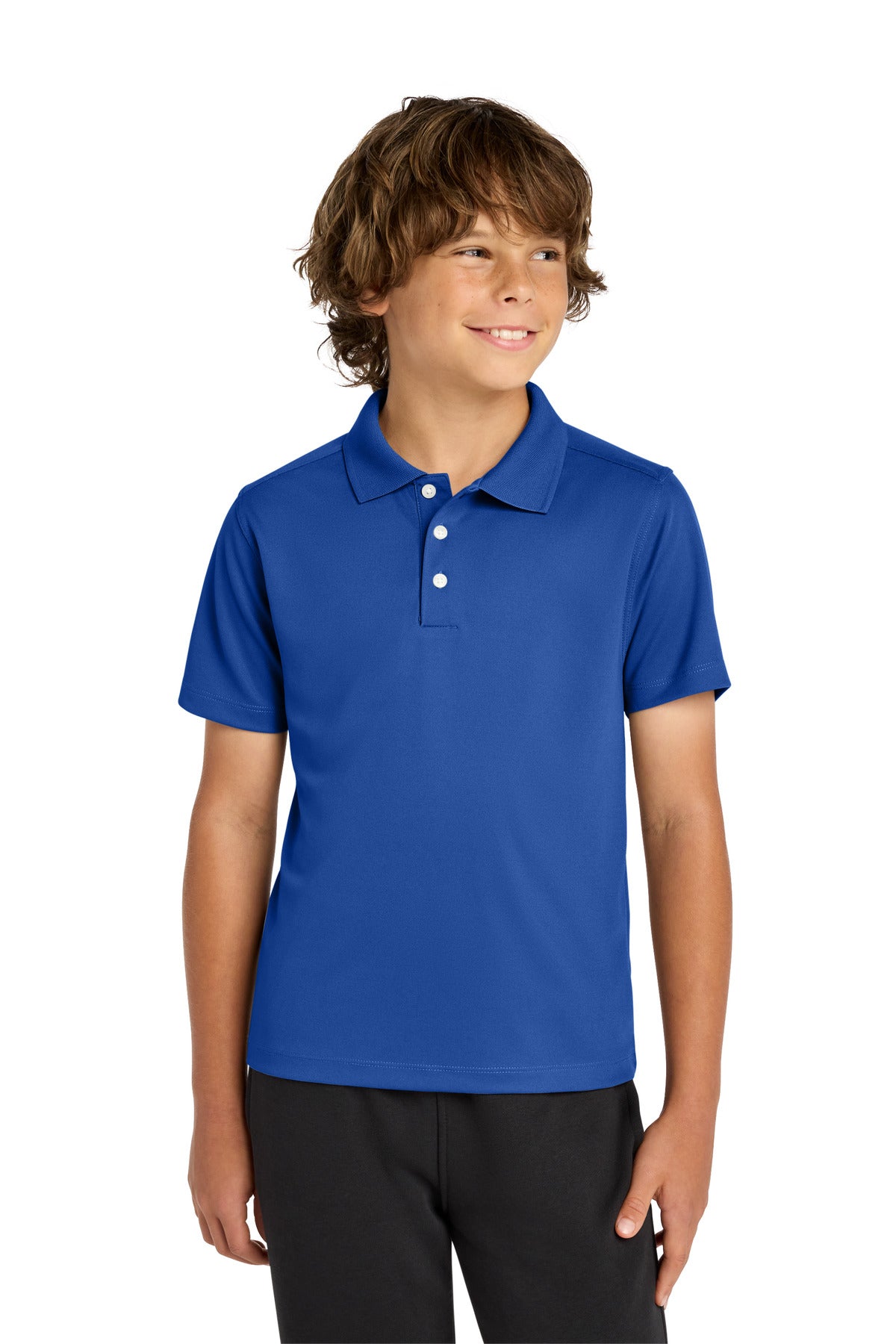 Custom True Royal Youth UV Micropique Polo YST740, personalized by SanCanDo Swag in Argyle, TX