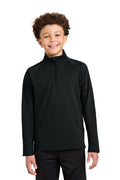 Custom Black Sport-Wick Stretch 1/4-Zip Pullover YST850, personalized by SanCanDo Swag in Argyle, TX