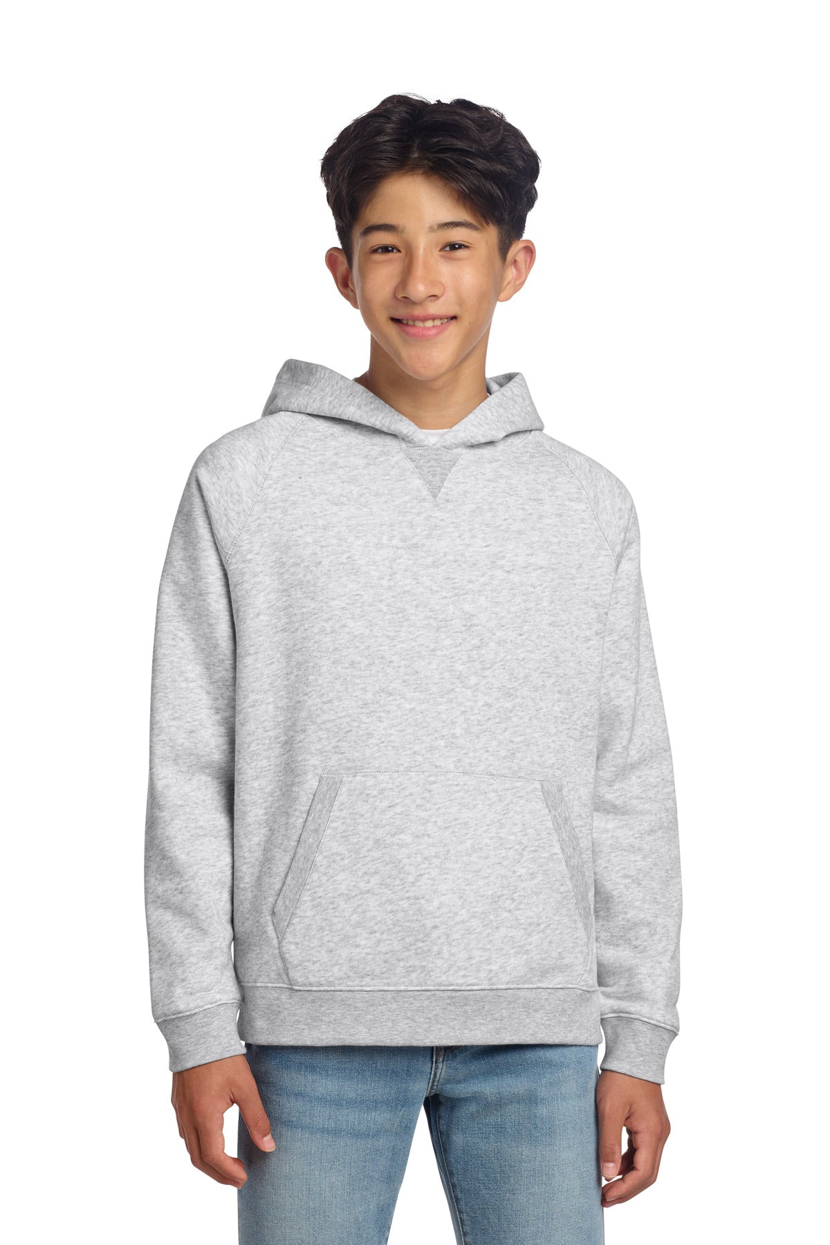 Custom Athletic Heather Youth Drive Fleece Pullover Hoodie YSTF200, personalized by SanCanDo Swag in Argyle, TX