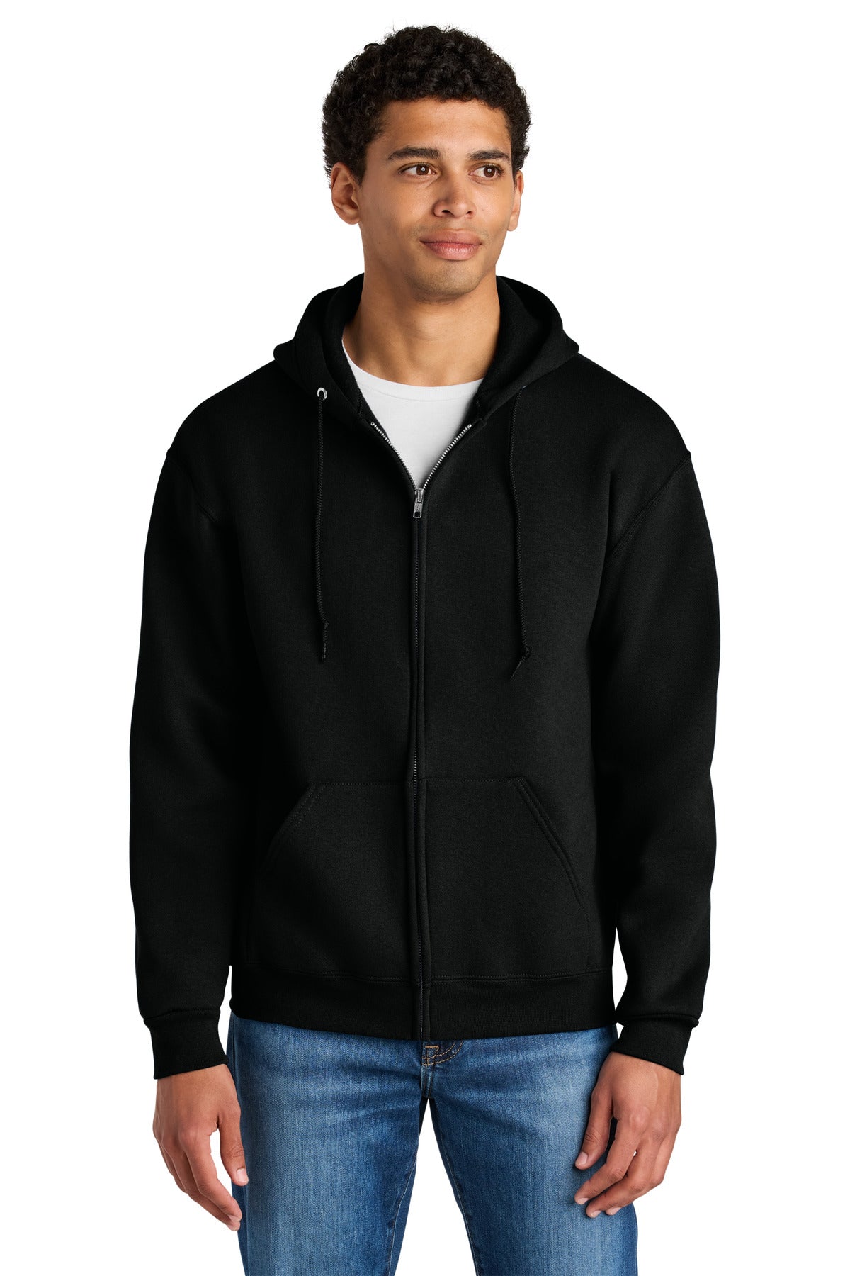 Custom Black Ink Rugged Unisex Full-Zip Hoodie Z12M, personalized by SanCanDo Swag in Argyle, TX