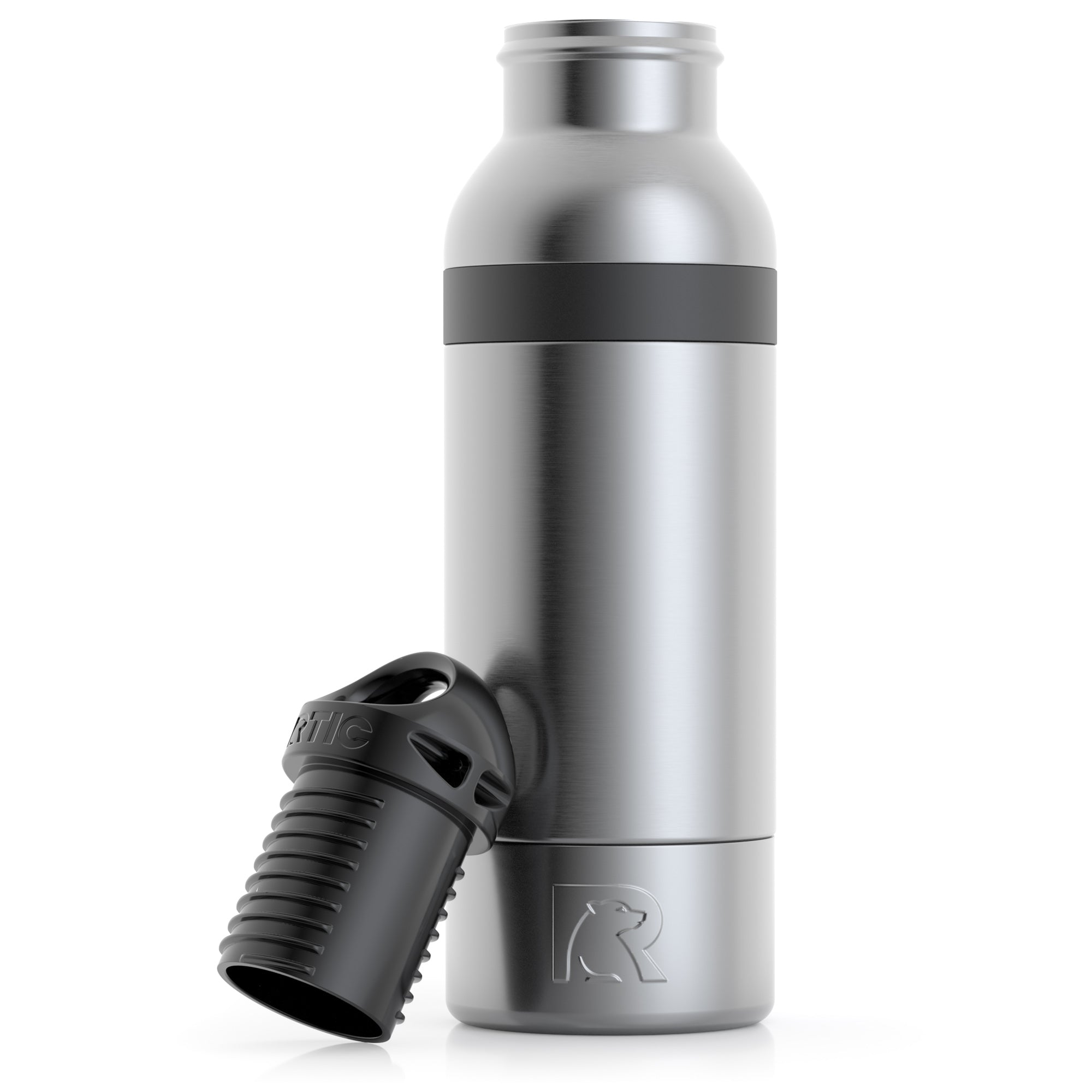 Custom Stainless RTIC All-in-One Bottle Chiller, personalized by SanCanDo Swag in Argyle, TX