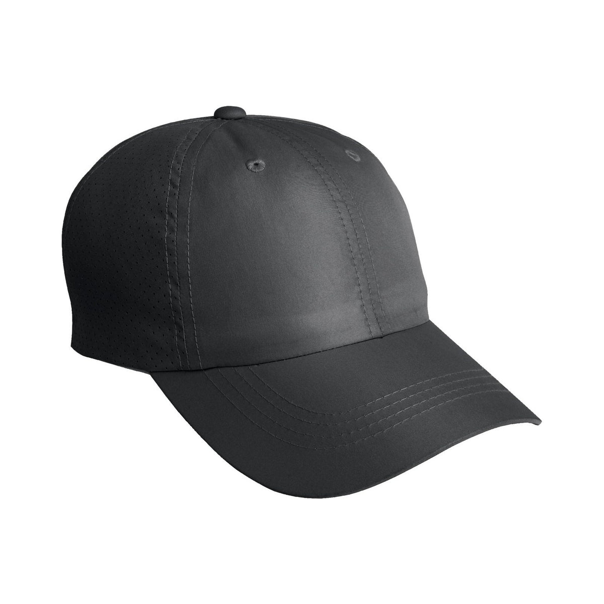 Custom Black Perforated Cap C821, personalized by SanCanDo Swag in Argyle, TX