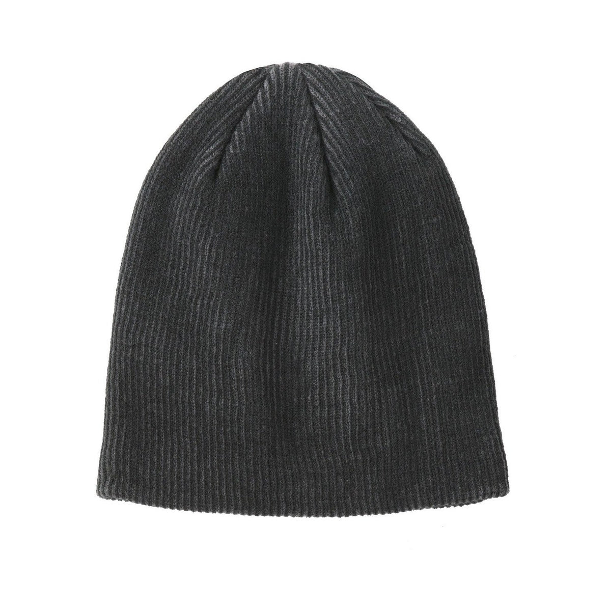 Custom Black/ Iron Grey Rib Knit Slouch Beanie C935, personalized by SanCanDo Swag in Argyle, TX