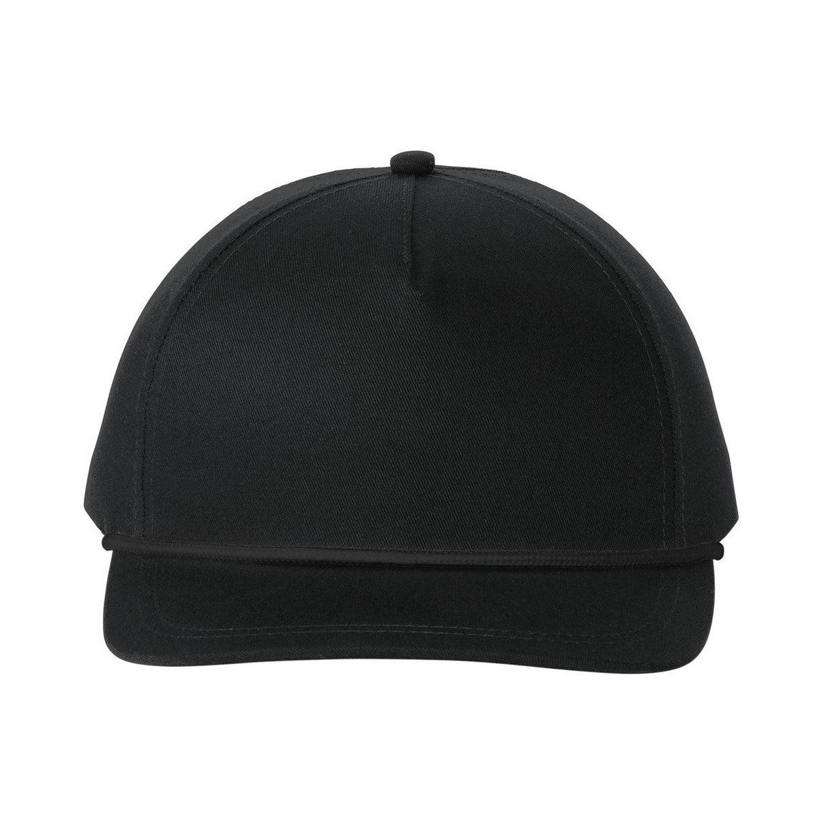 Custom Black/ Black Snapback Five-Panel Rope Cap C962, personalized by SanCanDo Swag in Argyle, TX