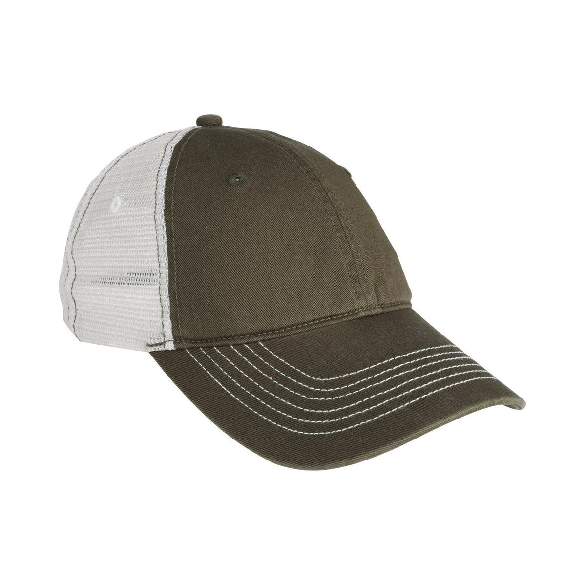 Custom Army/ White Mesh Back Cap DT607, personalized by SanCanDo Swag in Argyle, TX