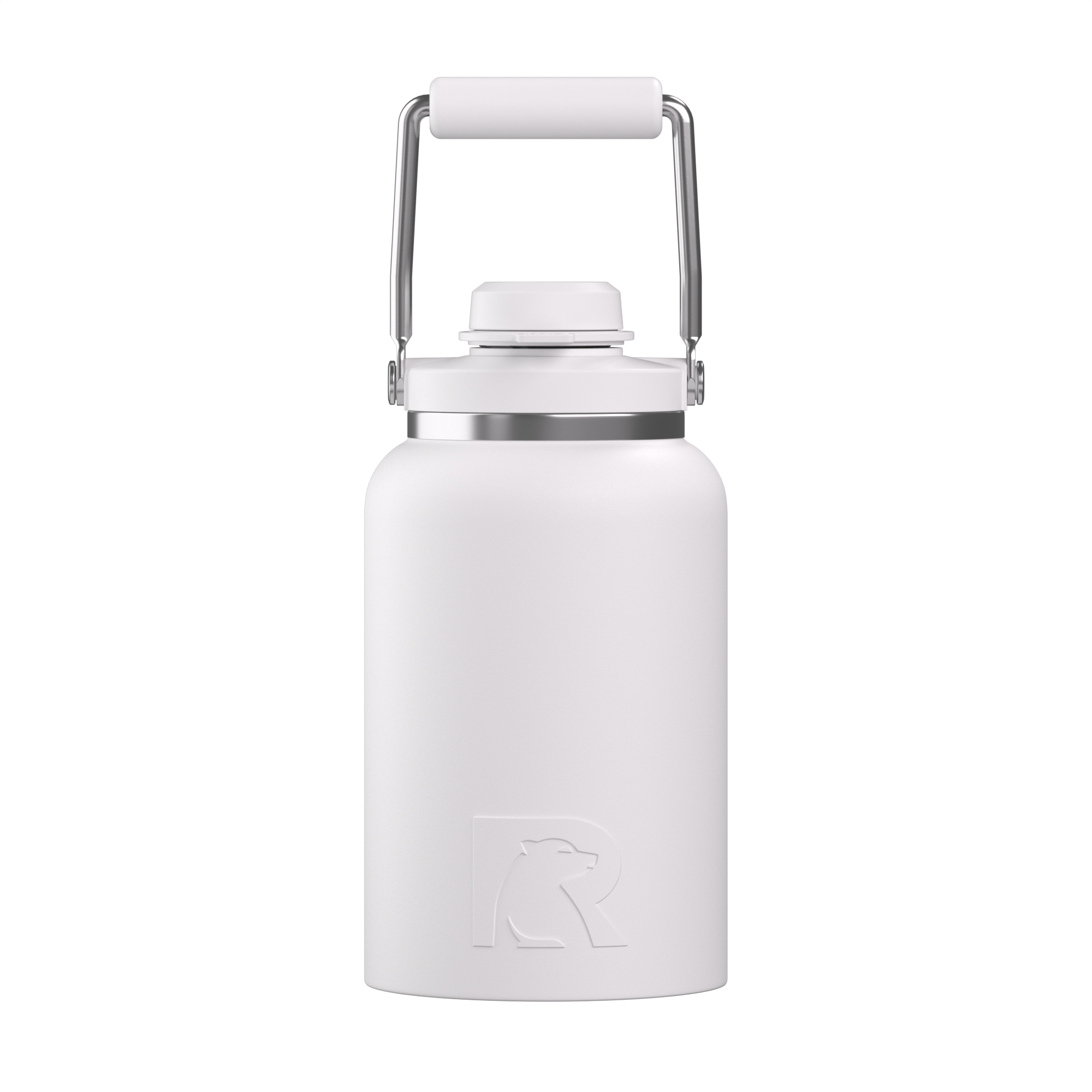 Custom White RTIC Half Gallon Outback Jug, personalized by SanCanDo Swag in Argyle, TX