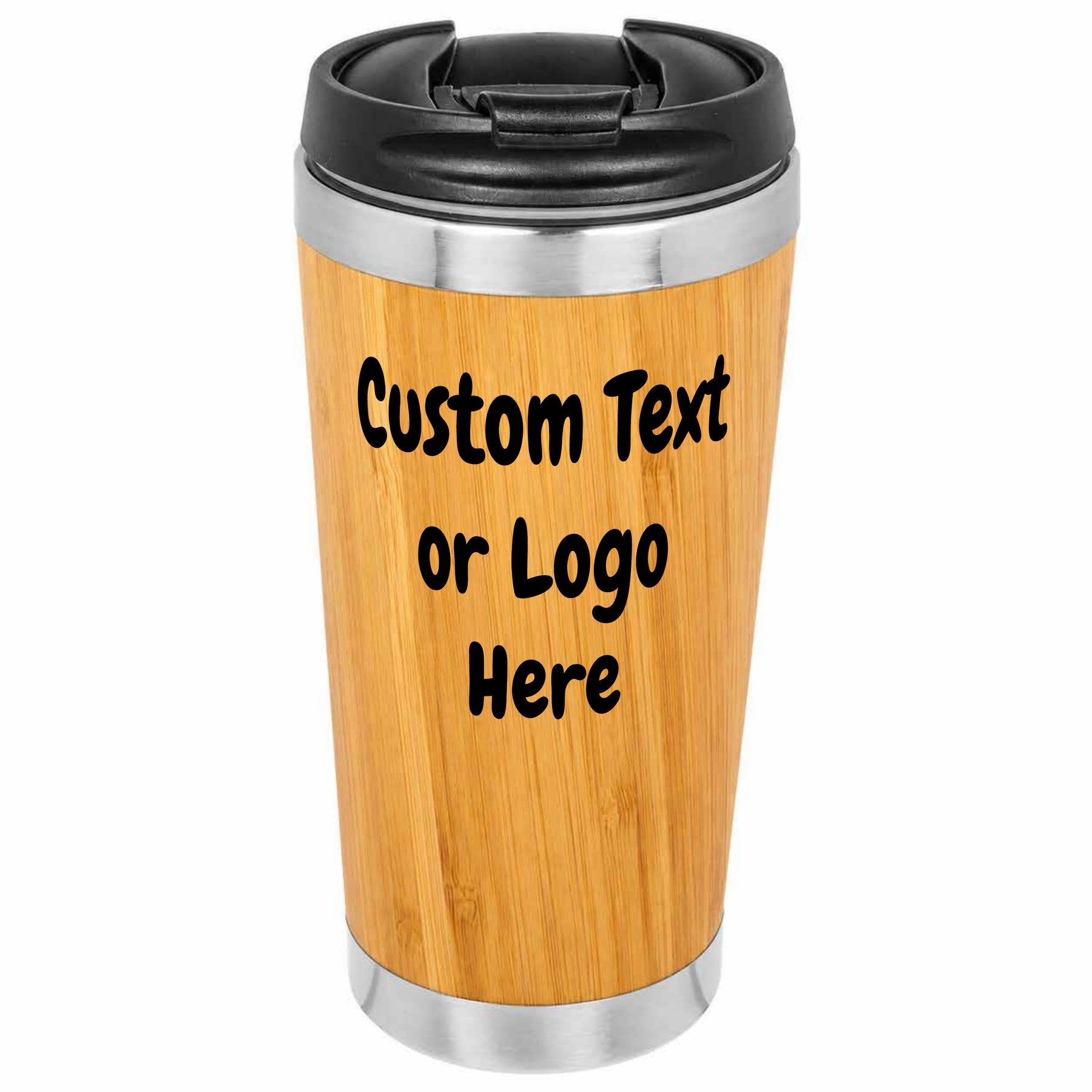 15 oz. Bamboo Stainless Steel Tumbler | LTM033 | Add Custom Text or Logo Here