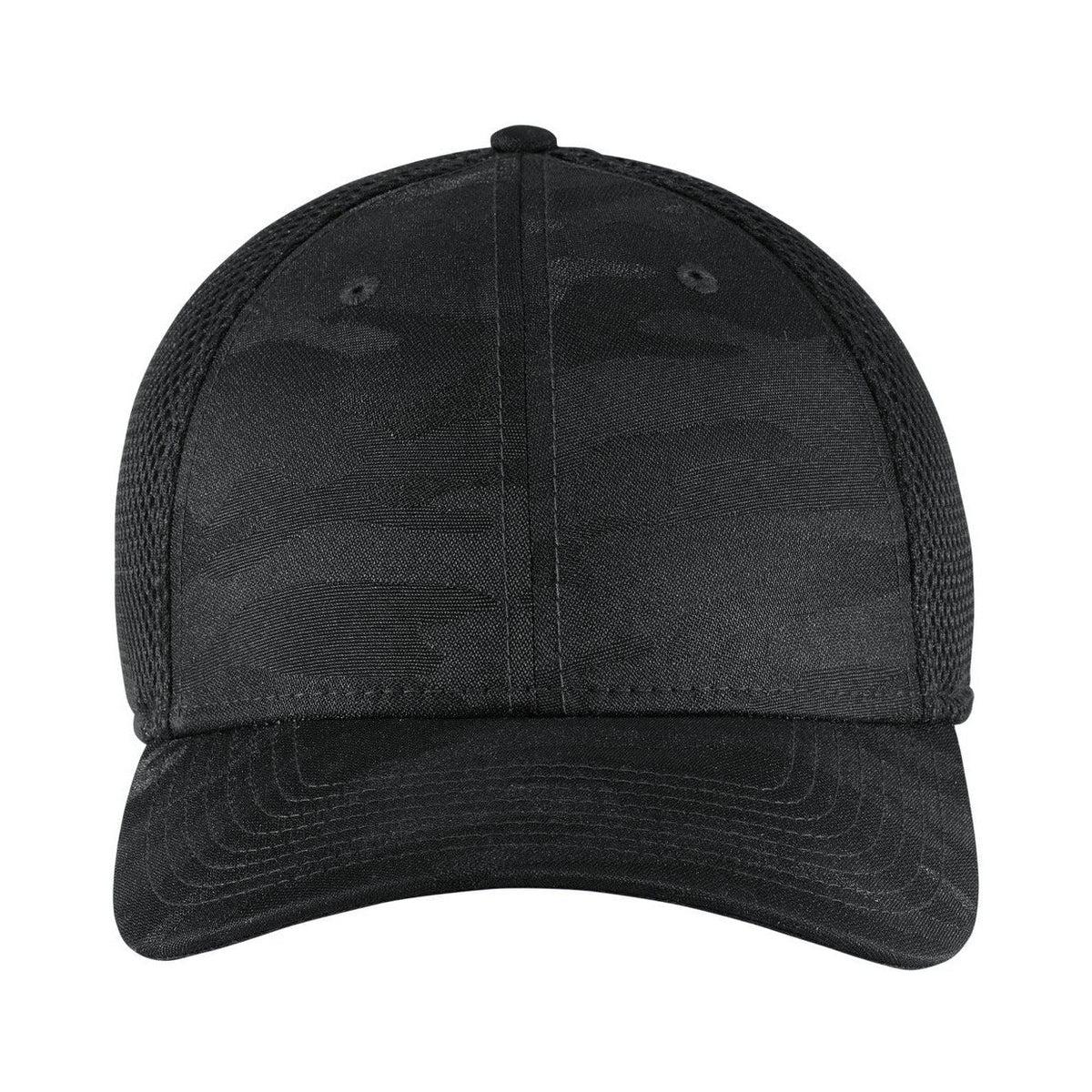 Custom Black Camo Tonal Camo Stretch Tech Mesh Cap NE1091, personalized by SanCanDo Swag in Argyle, TX