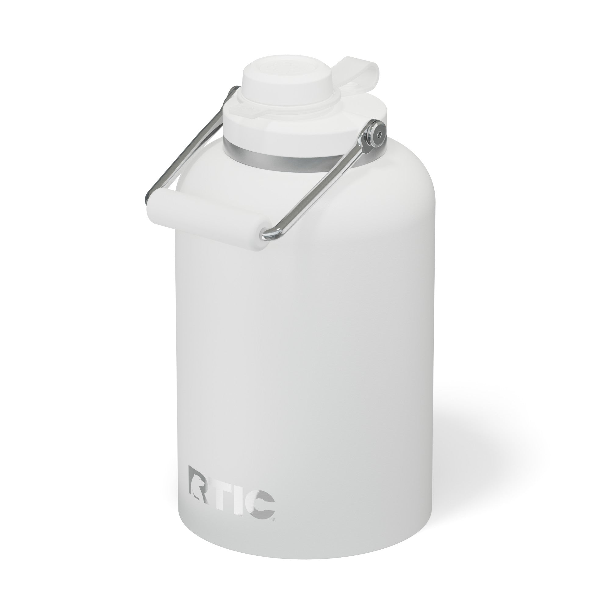 Custom White RTIC One Gallon Outback Jug, personalized by SanCanDo Swag in Argyle, TX