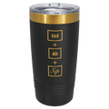 Polar Camel 20 oz. Black/Bright Gold ION-Plated Ringneck Tumbler with Slider Lid