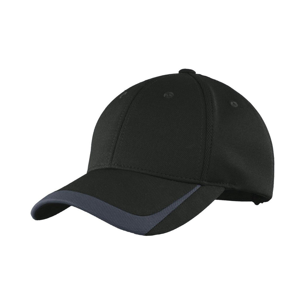 Custom Black/ Graphite Pique Colorblock Cap STC24, personalized by SanCanDo Swag in Argyle, TX